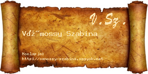Vámossy Szabina névjegykártya