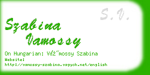 szabina vamossy business card